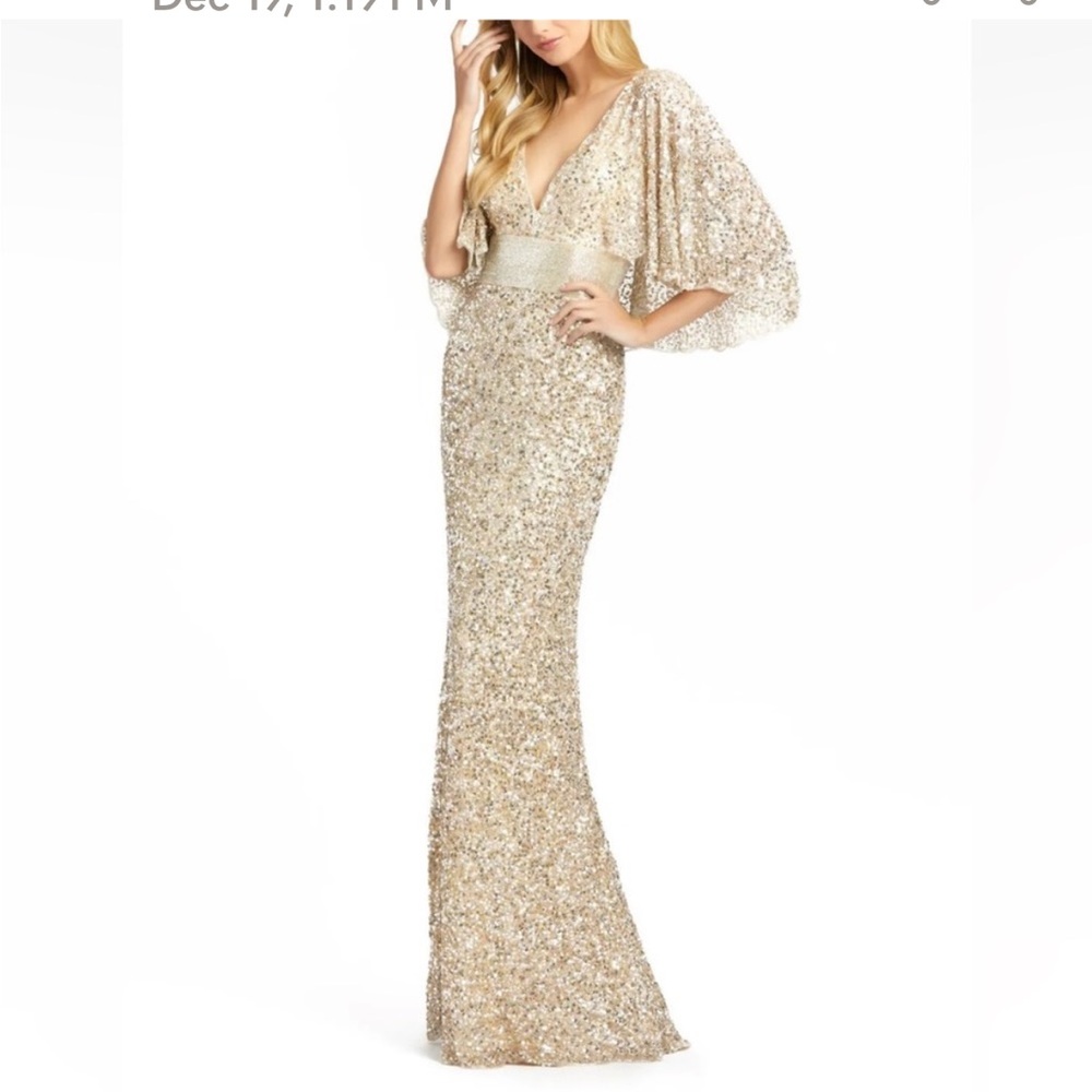 Gold  rhinestone  gown.